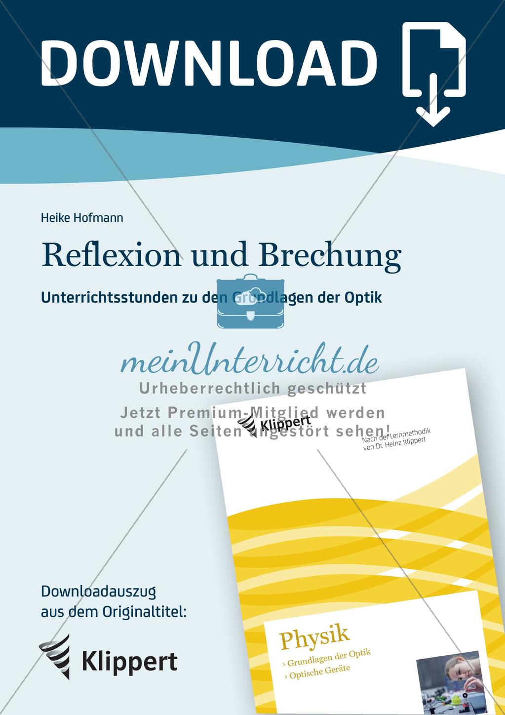 Optik: Reflexion und Brechung Preview 1