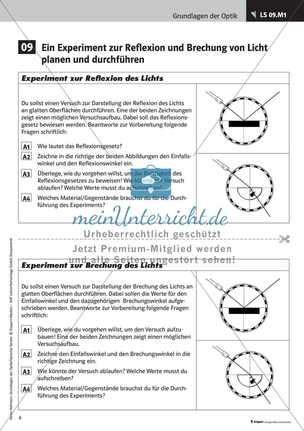 Optik: Reflexion und Brechung Preview 6