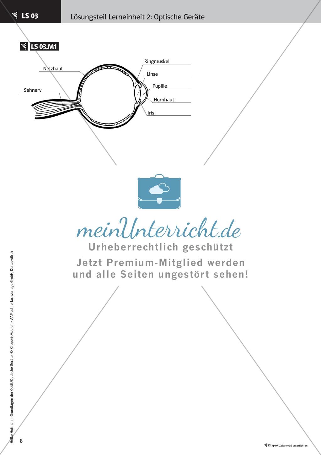 Optik: Bildentstehung bei Linsen und im menschlichen Auge Preview 10