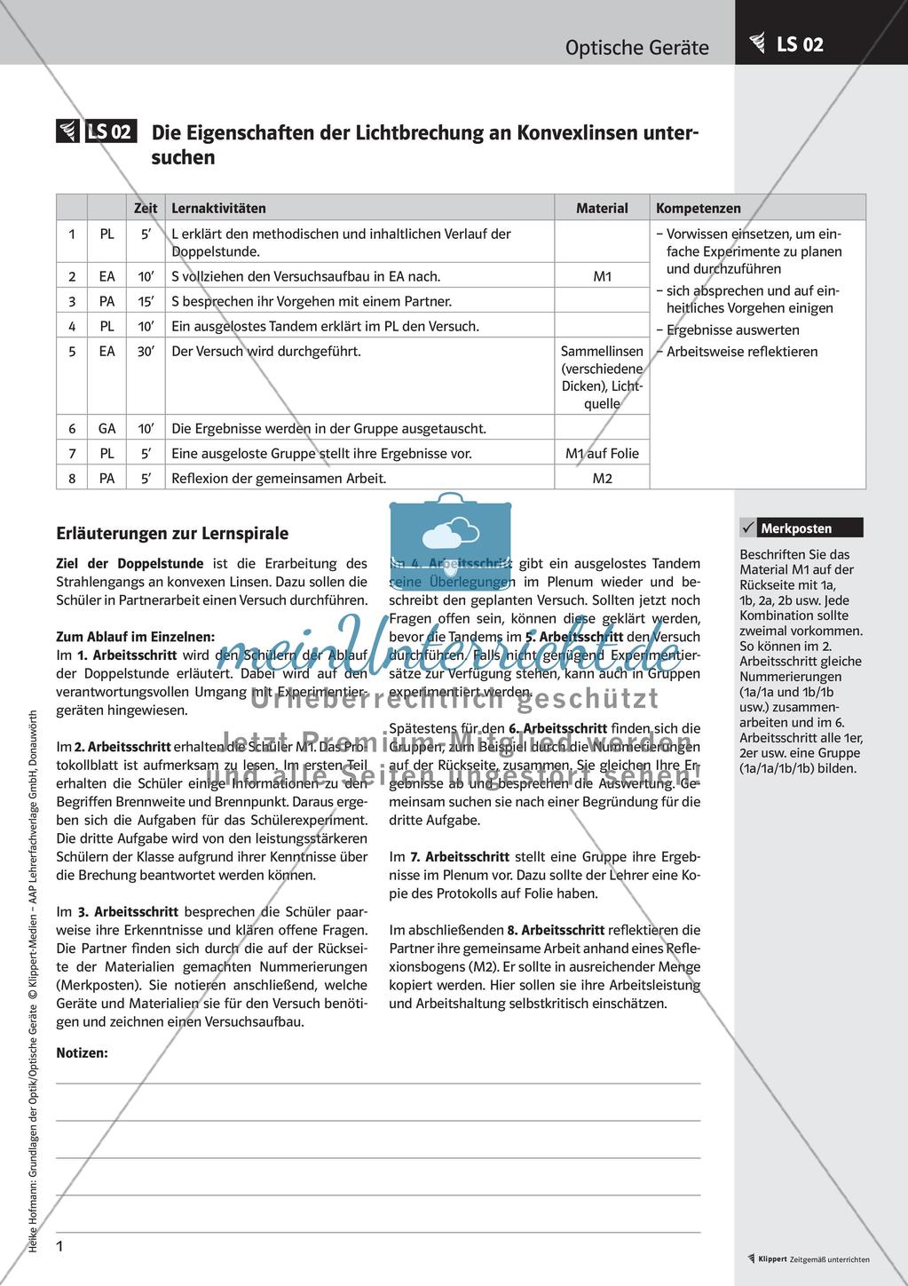Optik: Bildentstehung bei Linsen und im menschlichen Auge Preview 3