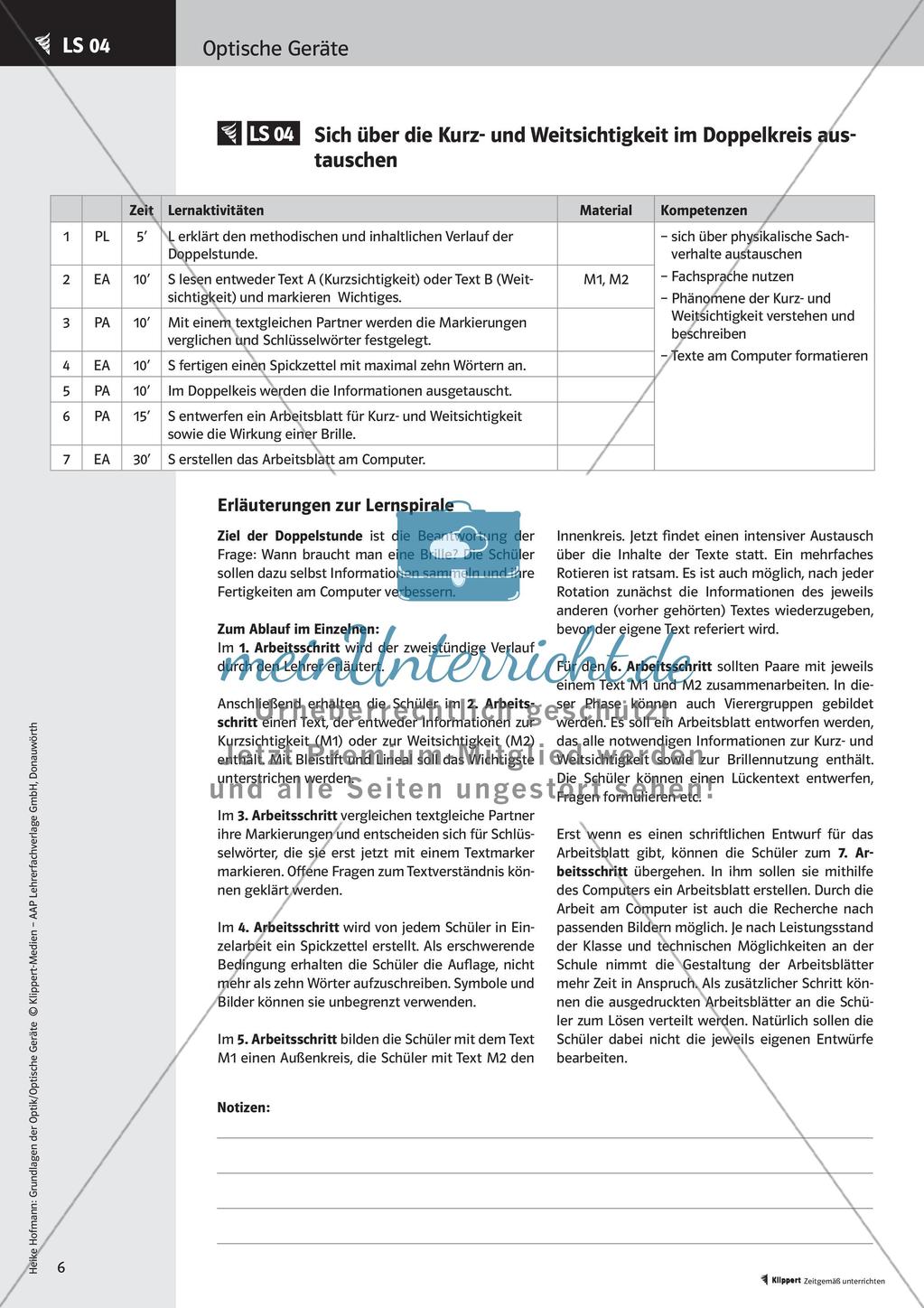 Optik: Bildentstehung bei Linsen und im menschlichen Auge Preview 8