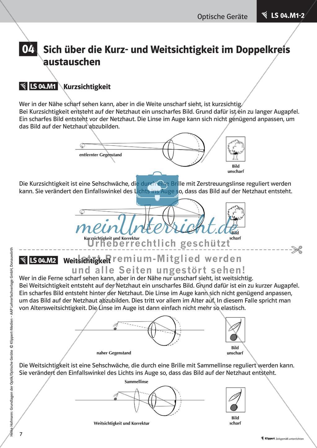 Optik: Bildentstehung bei Linsen und im menschlichen Auge Preview 9