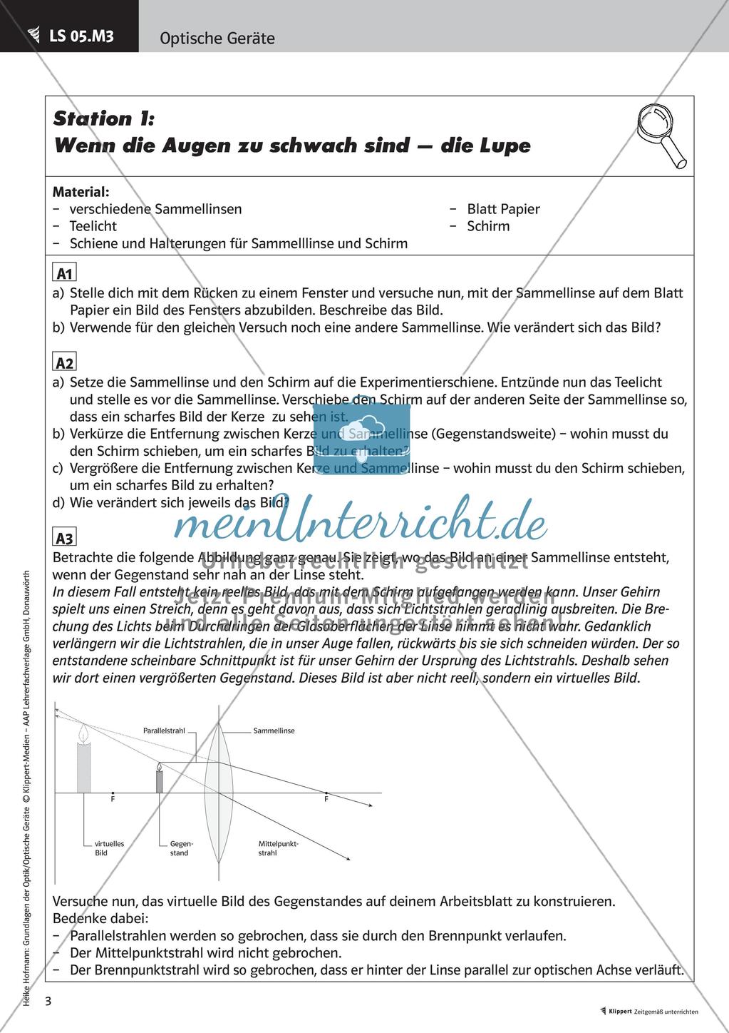 Optik: Stationenrallye zu Lupe, Fotoapparat und Co. Preview 5