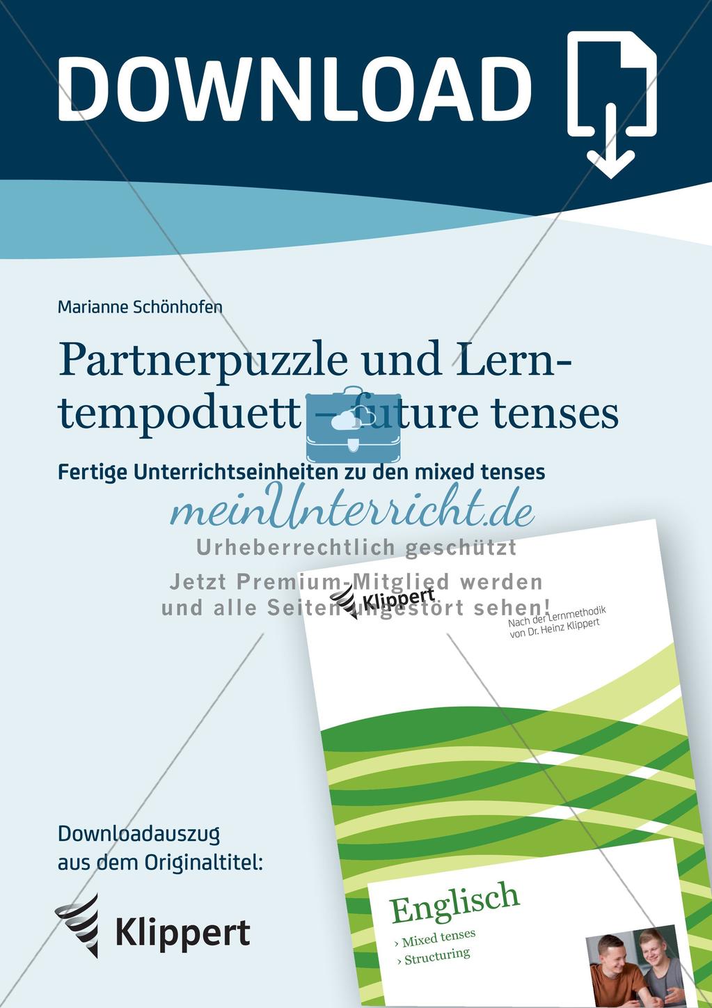 Kooperative Methoden zu Future tenses Preview 1