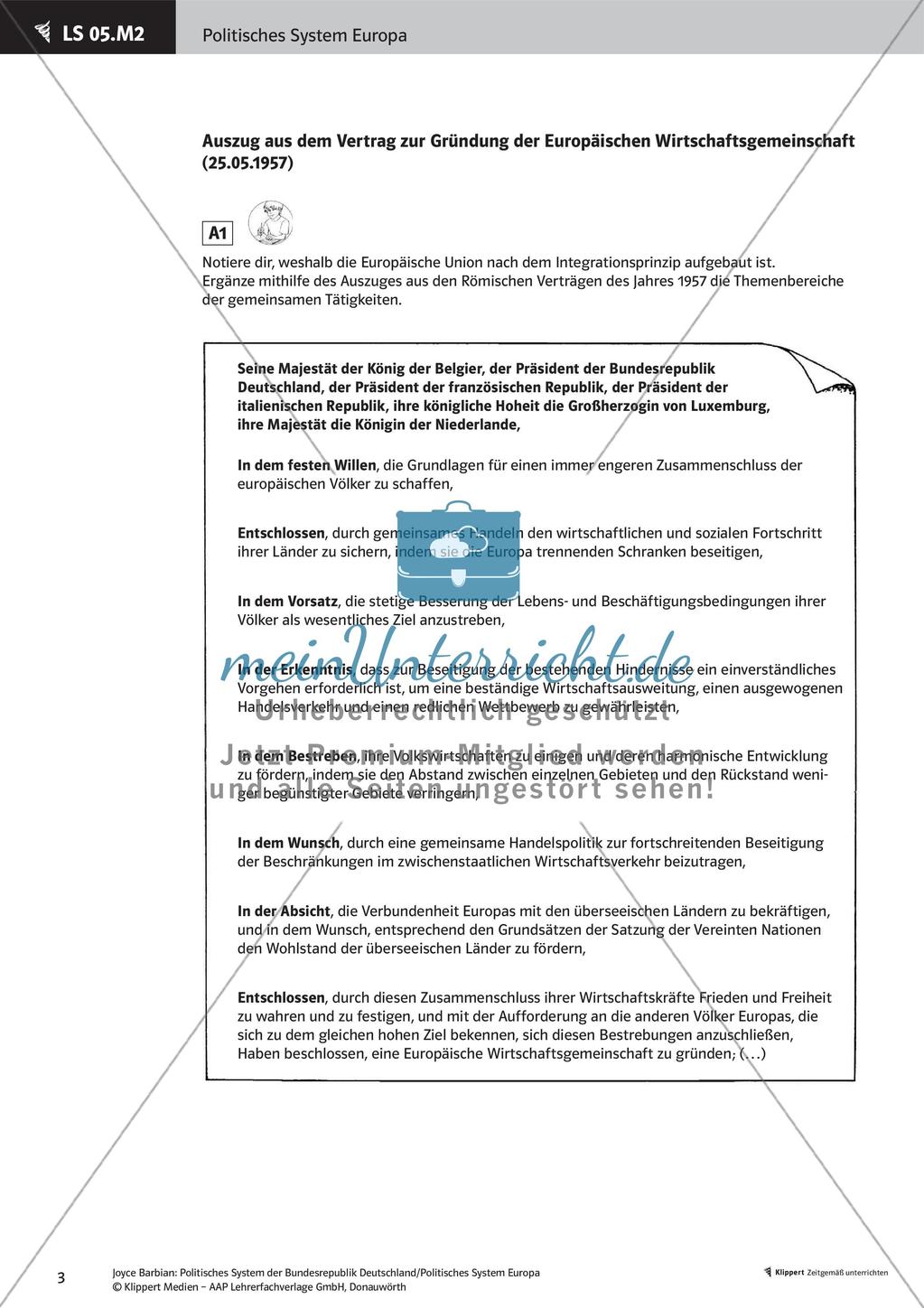 Unterrichtsstunden zum politischen System der BRD: Kooperation oder Integration? Preview 5