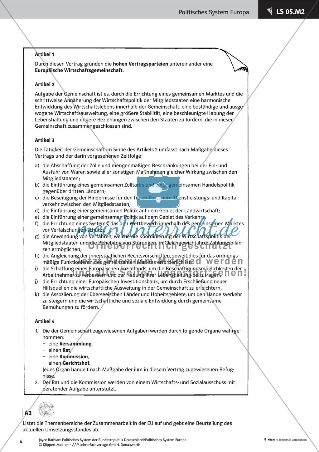 Unterrichtsstunden zum politischen System der BRD: Kooperation oder Integration? Preview 6