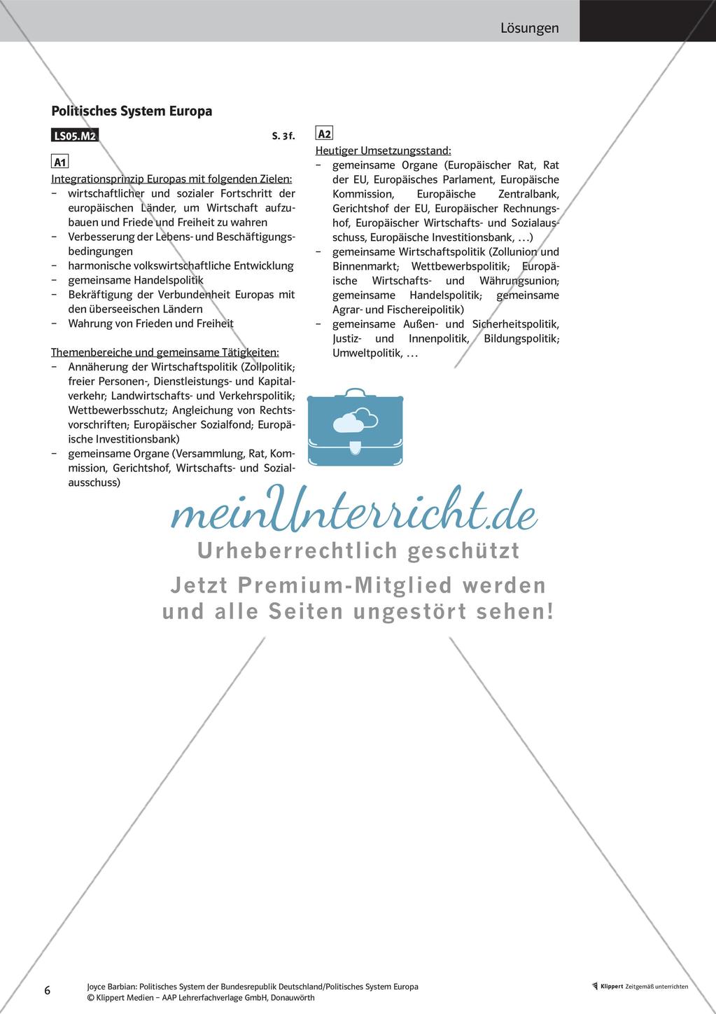Unterrichtsstunden zum politischen System der BRD: Kooperation oder Integration? Preview 8