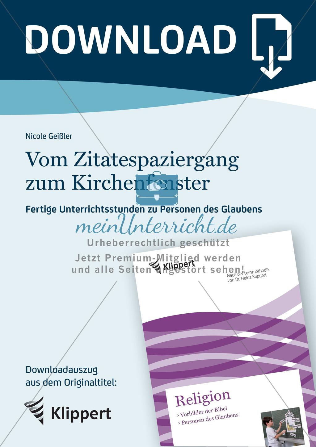 Vom Zitatespaziergang zum Kirchenfenster Preview 1