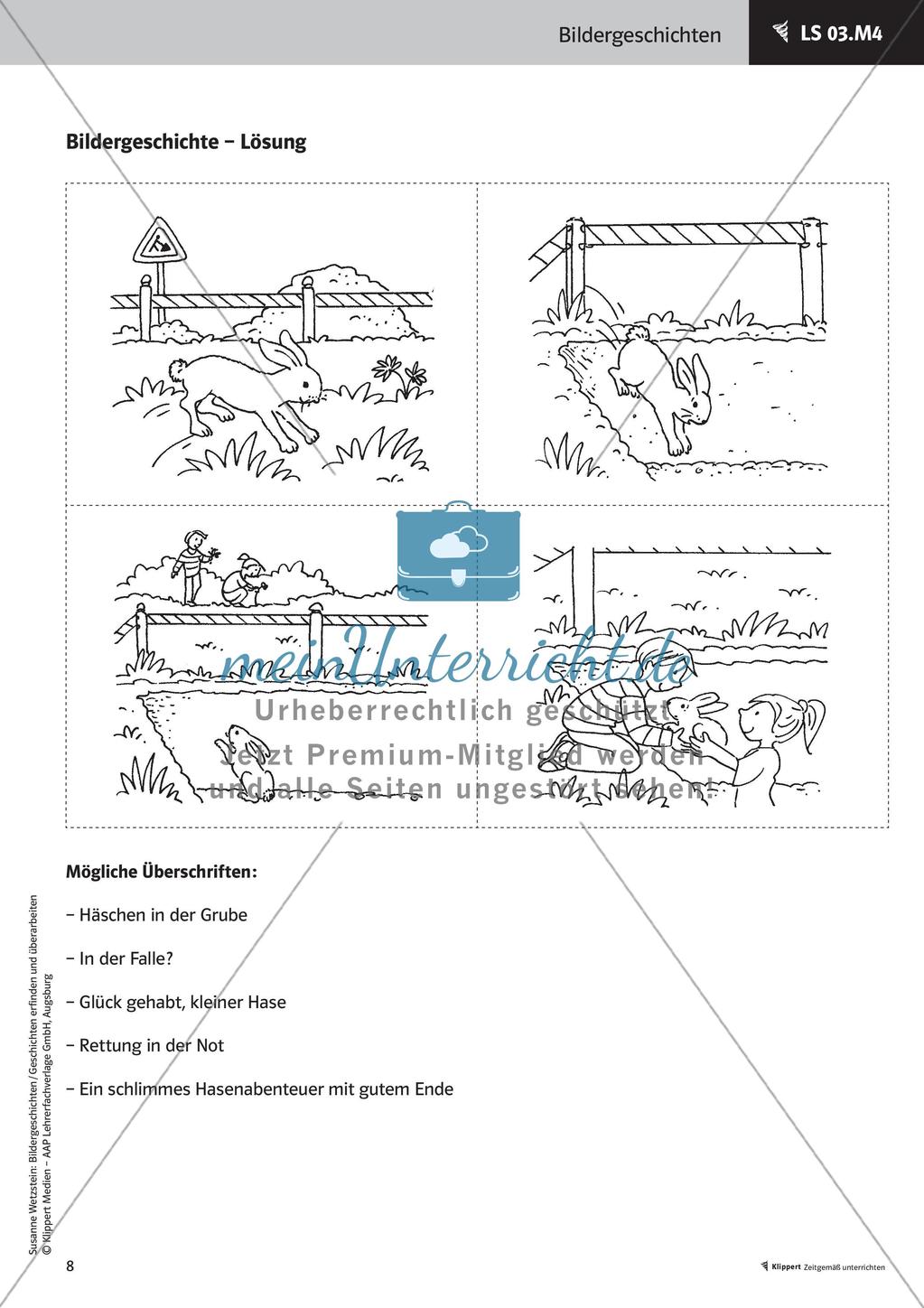 Bilder ordnen - Verbindungssätze erarbeiten; Stationenarbeit Preview 10