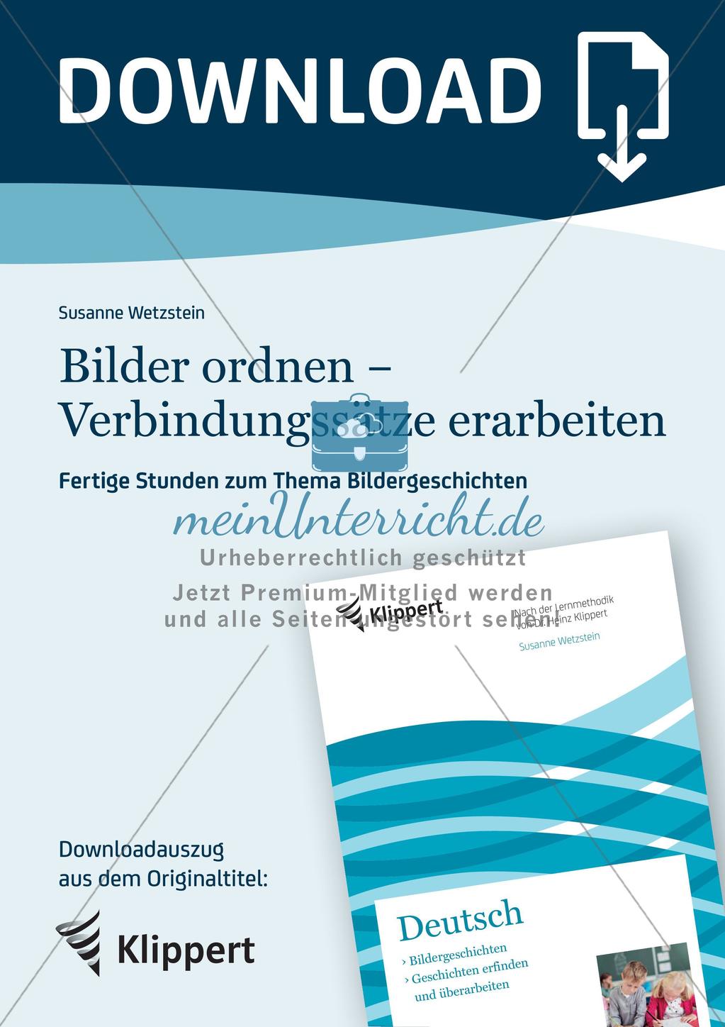 Bilder ordnen - Verbindungssätze erarbeiten; Stationenarbeit Preview 1