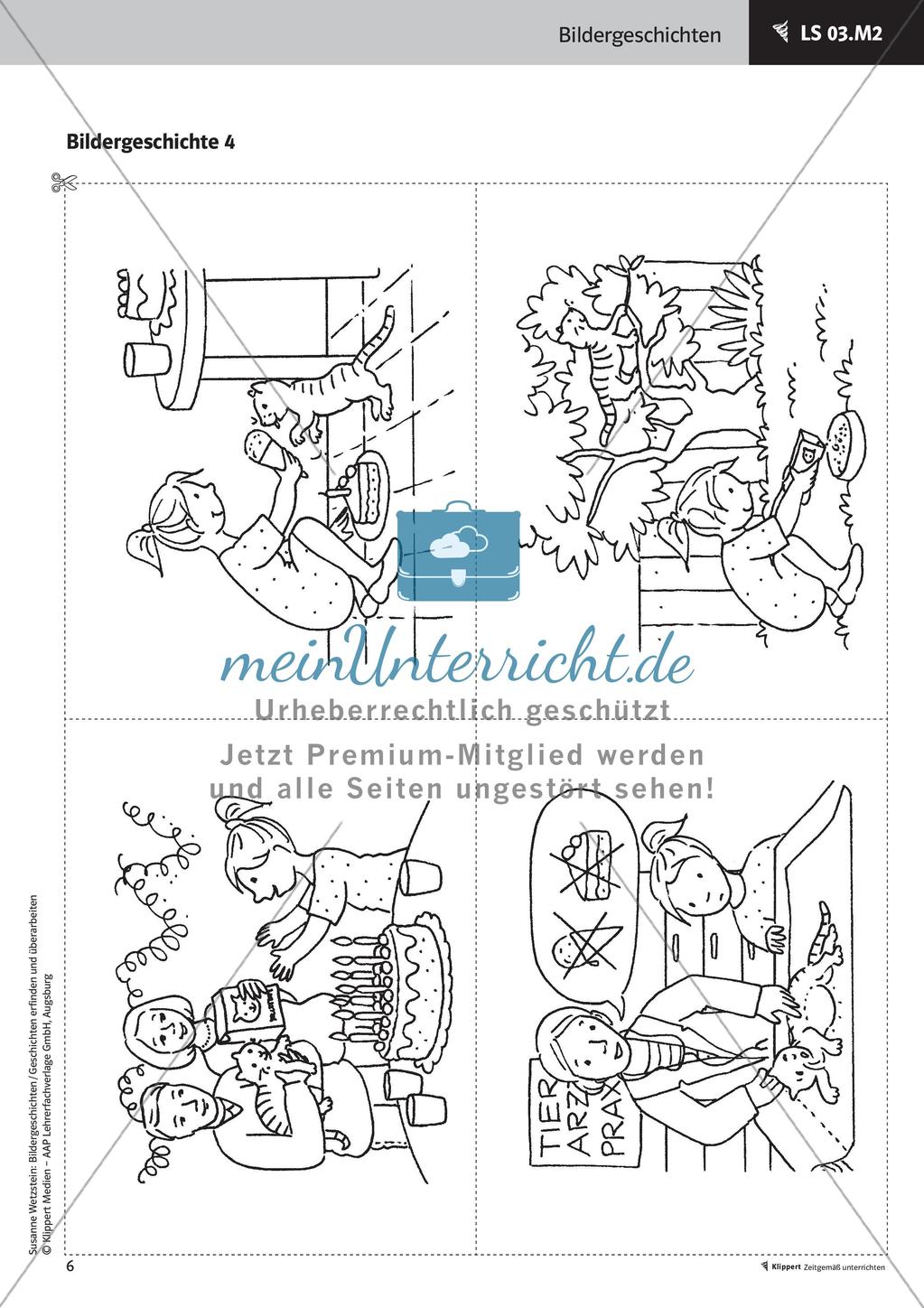 Bilder ordnen - Verbindungssätze erarbeiten; Stationenarbeit Preview 8