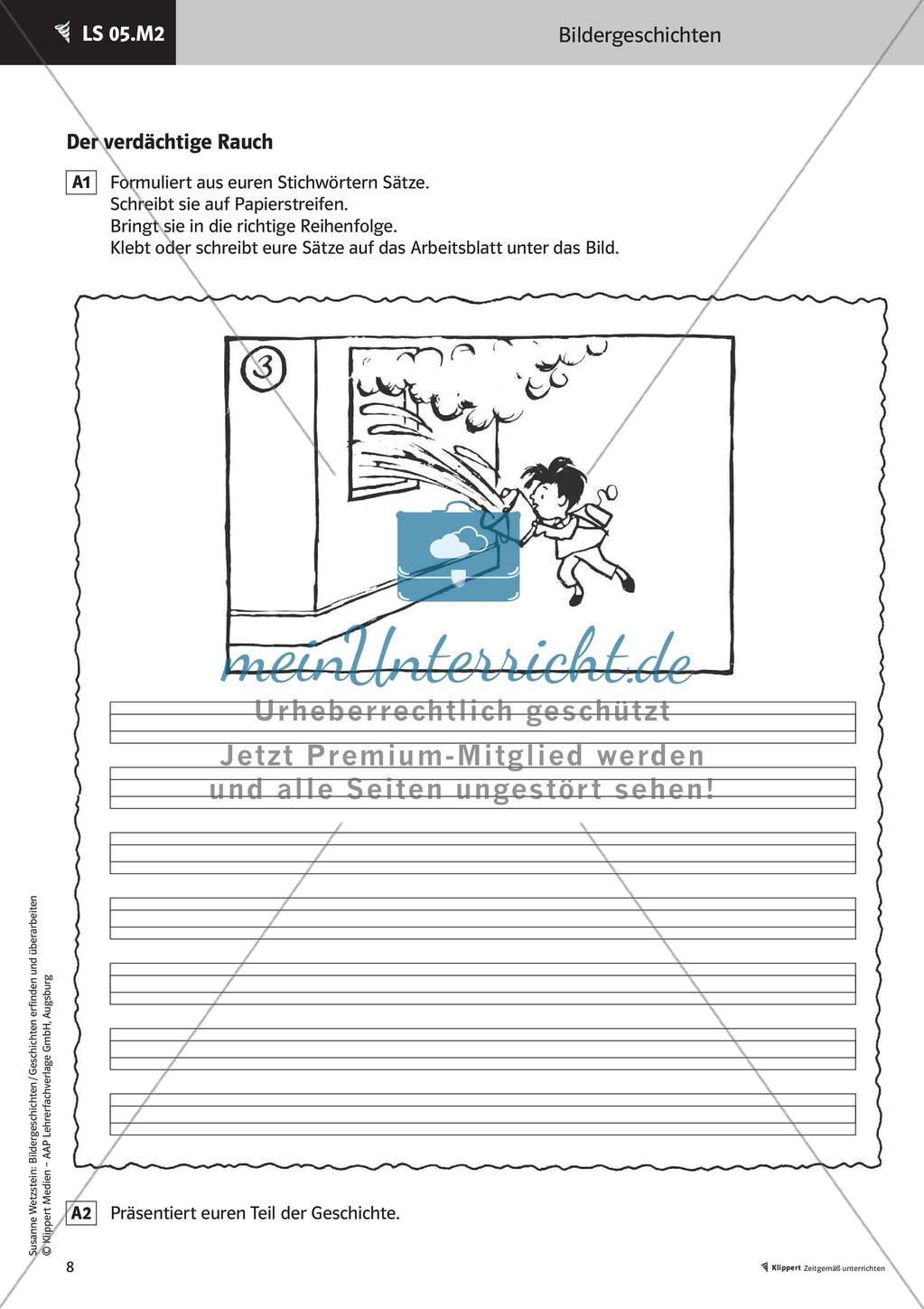 Bildrallye durchführen - Schreibregeln erarbeiten Schreiben einer Bildergeschichte Stafettenpräsentation Preview 10
