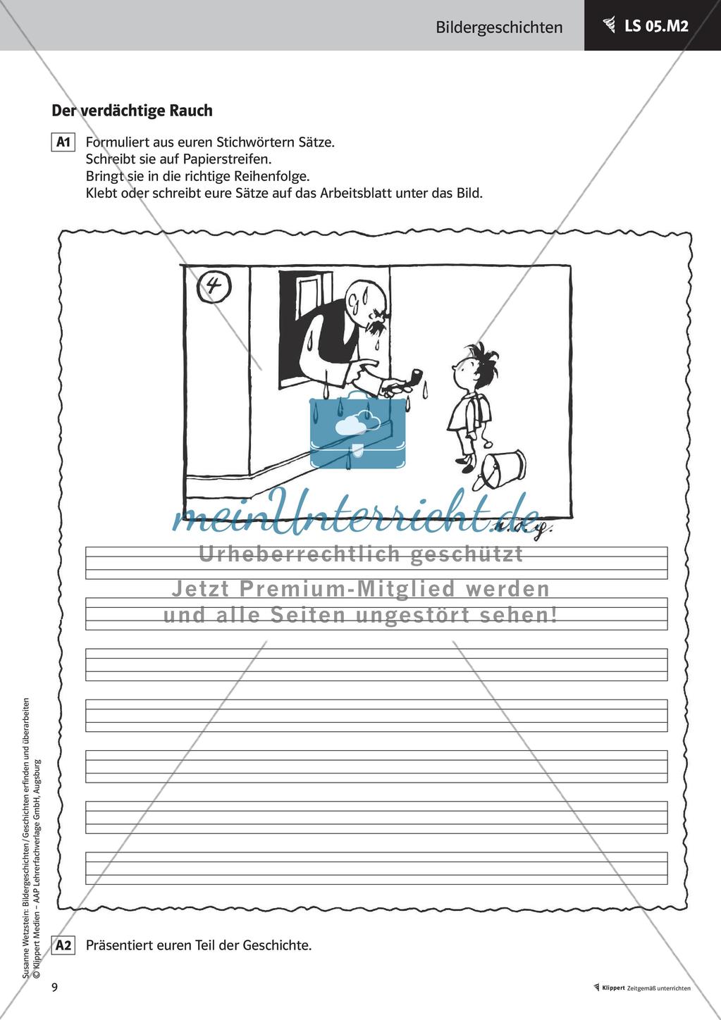 Bildrallye durchführen - Schreibregeln erarbeiten Schreiben einer Bildergeschichte Stafettenpräsentation Preview 11