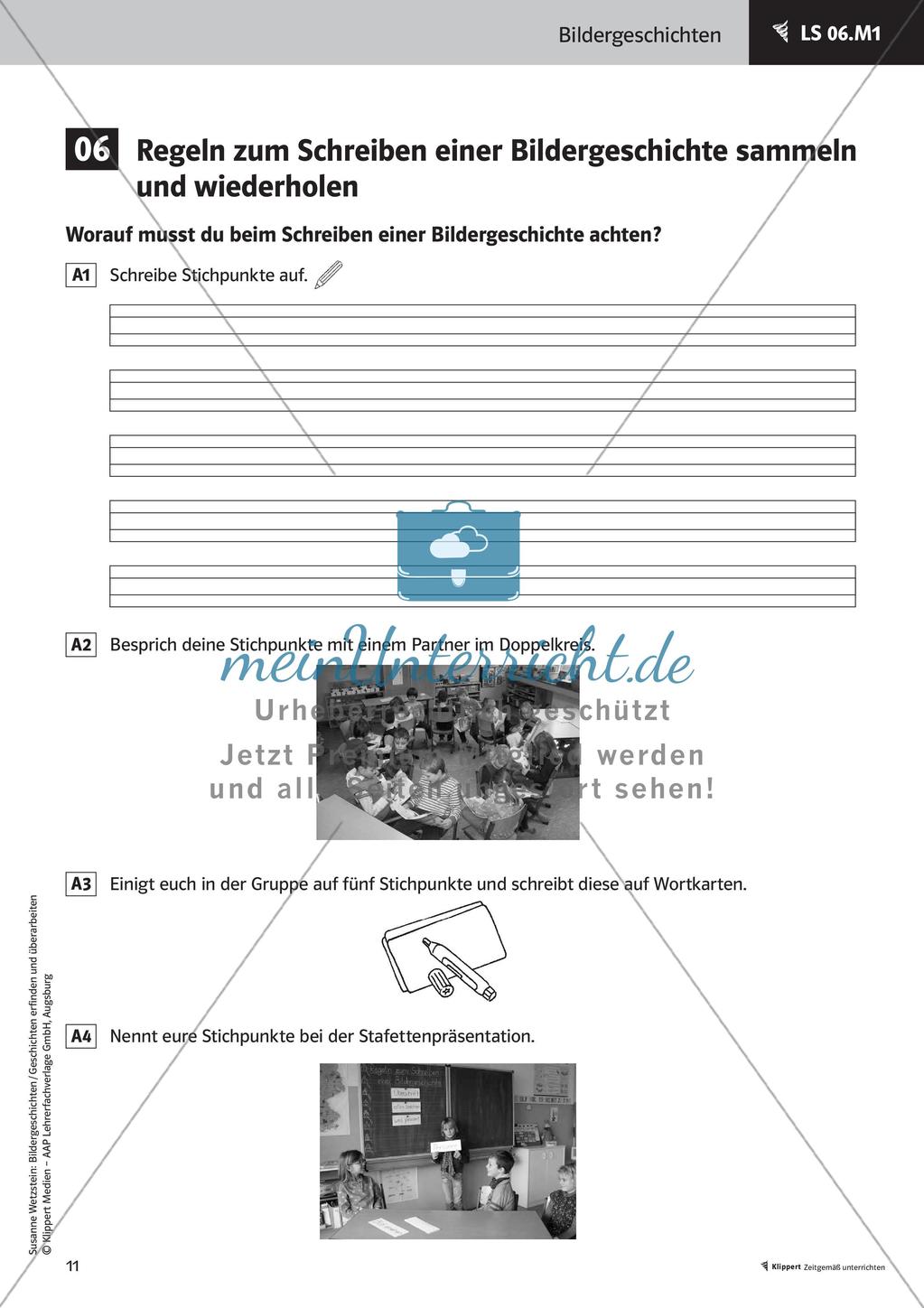 Bildrallye durchführen - Schreibregeln erarbeiten Schreiben einer Bildergeschichte Stafettenpräsentation Preview 13