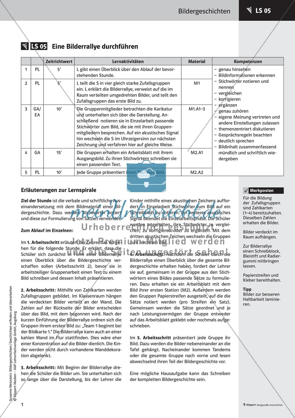 Bildrallye durchführen - Schreibregeln erarbeiten Schreiben einer Bildergeschichte Stafettenpräsentation Preview 3