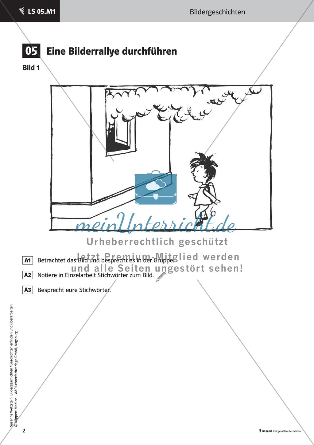 Bildrallye durchführen - Schreibregeln erarbeiten Schreiben einer Bildergeschichte Stafettenpräsentation Preview 4