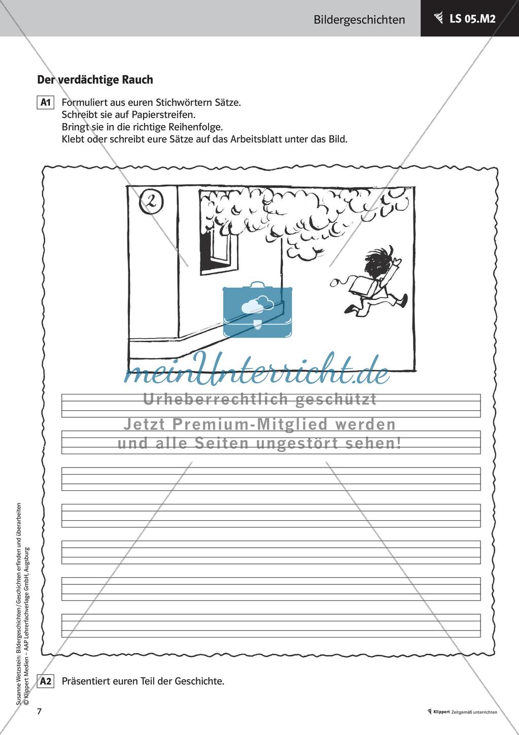 Bildrallye durchführen - Schreibregeln erarbeiten Schreiben einer Bildergeschichte Stafettenpräsentation Preview 9