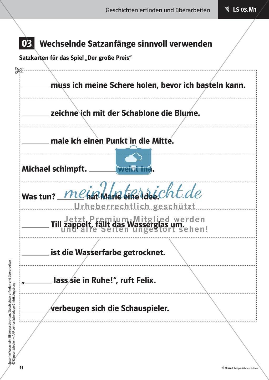 Treffende Wörter und Satzanfänge verwenden Lernspirale Stafettenpräsentation Preview 13