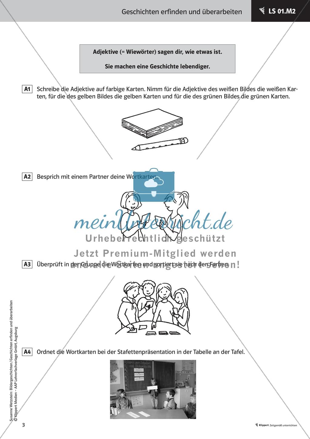 Treffende Wörter und Satzanfänge verwenden Lernspirale Stafettenpräsentation Preview 5