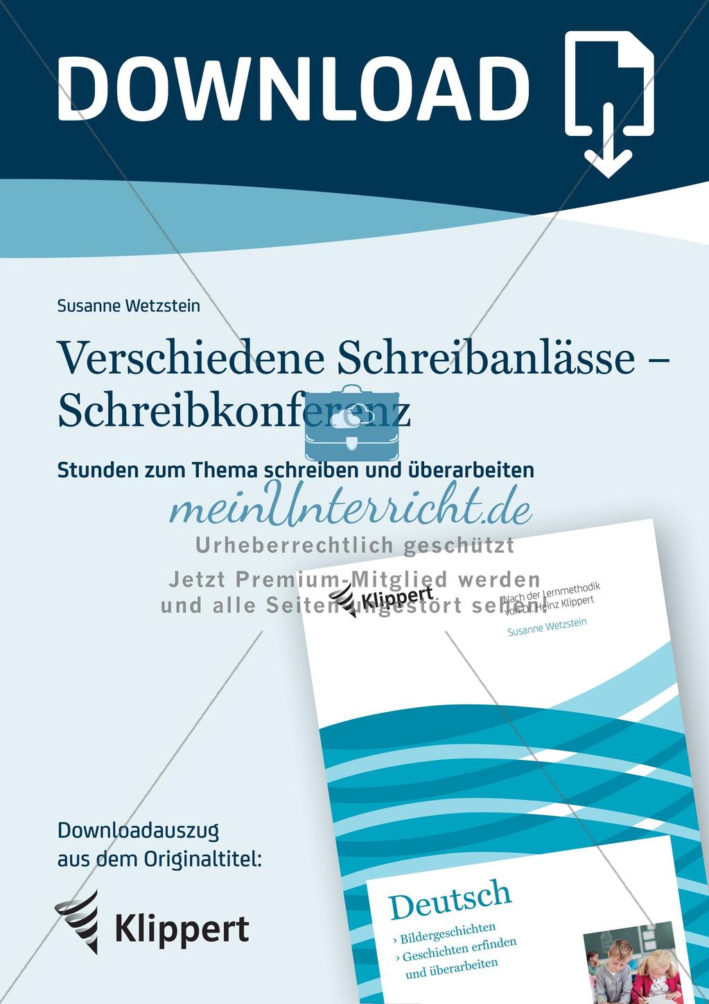 Verschiedene Schreibanlässe - Schreibkonferenz; Kreatives Schreiben Bildergeschichten Preview 1