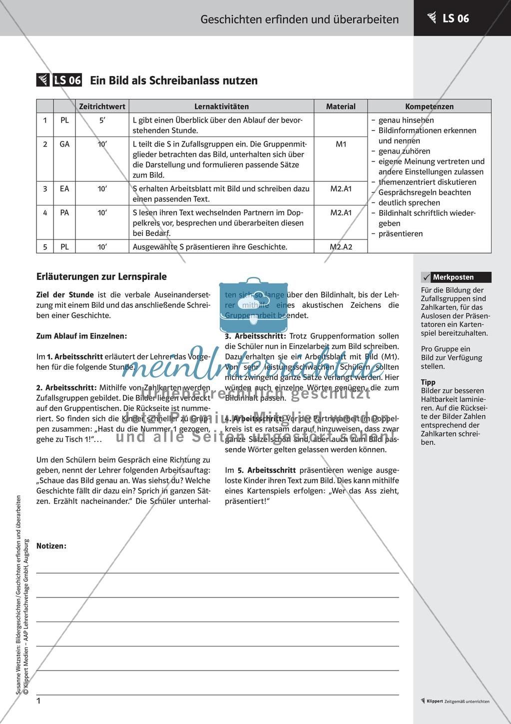 Verschiedene Schreibanlässe - Schreibkonferenz; Kreatives Schreiben Bildergeschichten Preview 3