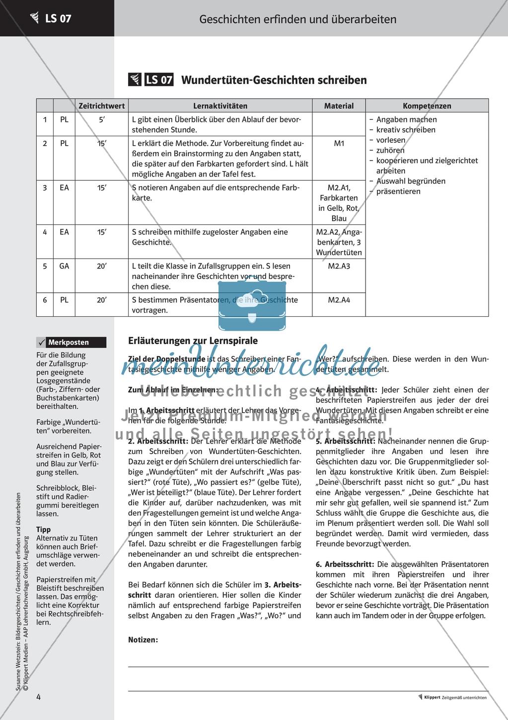 Verschiedene Schreibanlässe - Schreibkonferenz; Kreatives Schreiben Bildergeschichten Preview 6