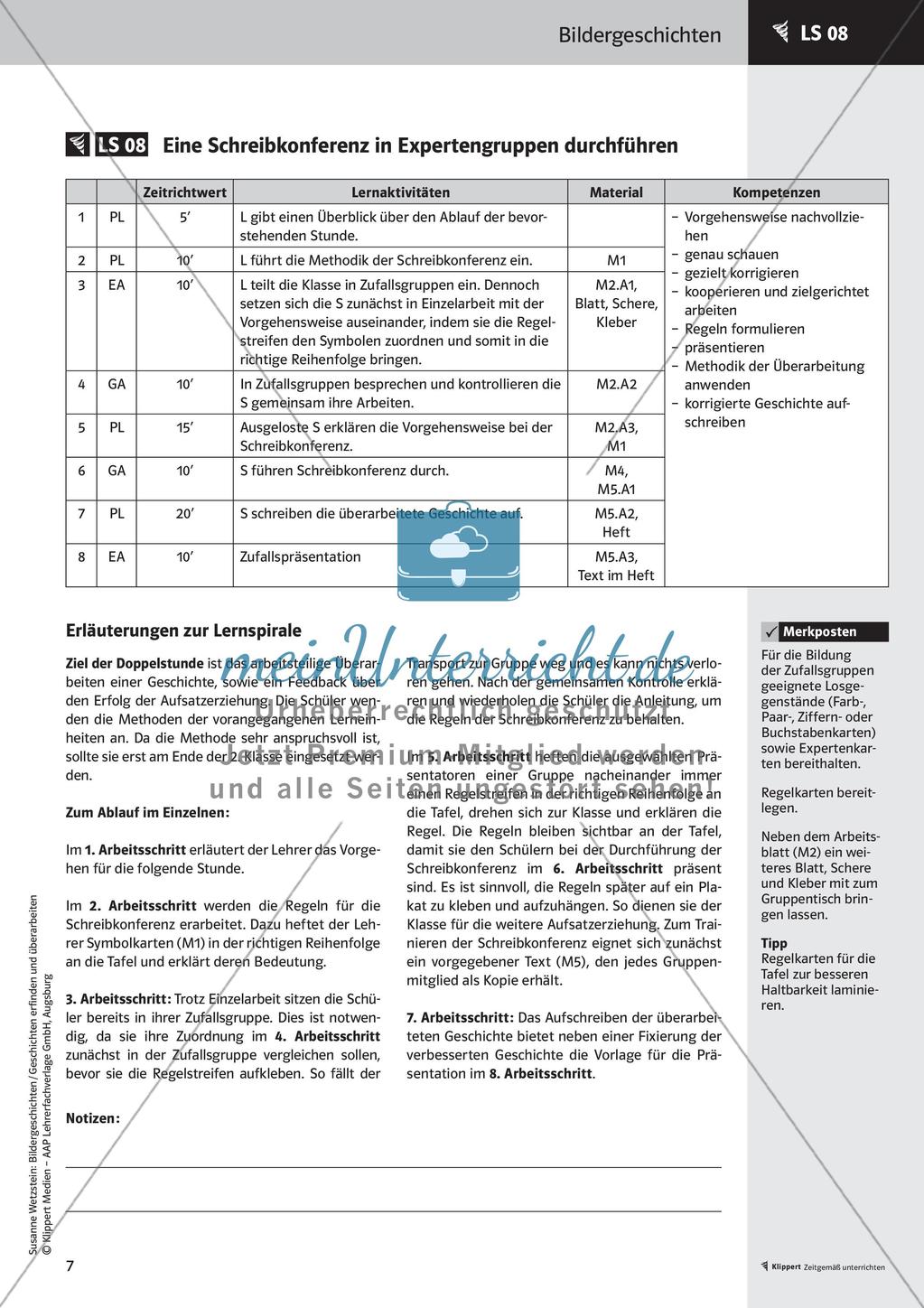 Verschiedene Schreibanlässe - Schreibkonferenz; Kreatives Schreiben Bildergeschichten Preview 9