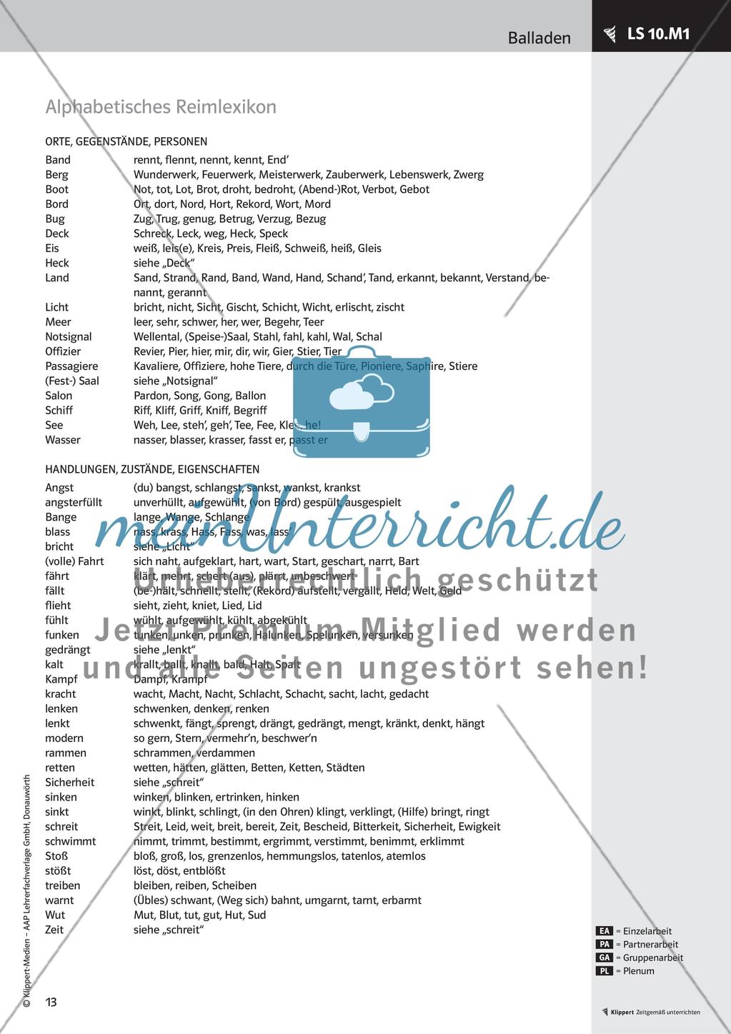 Vortragen und Schreiben einer Ballade Preview 15