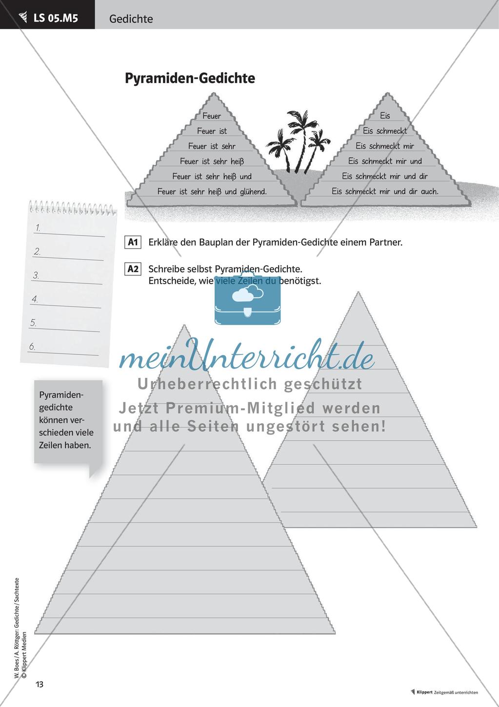 Gedichte lesen, erarbeiten und gestalten freies Reden kreativer Umgang zur Sprache Präsentation Preview 15