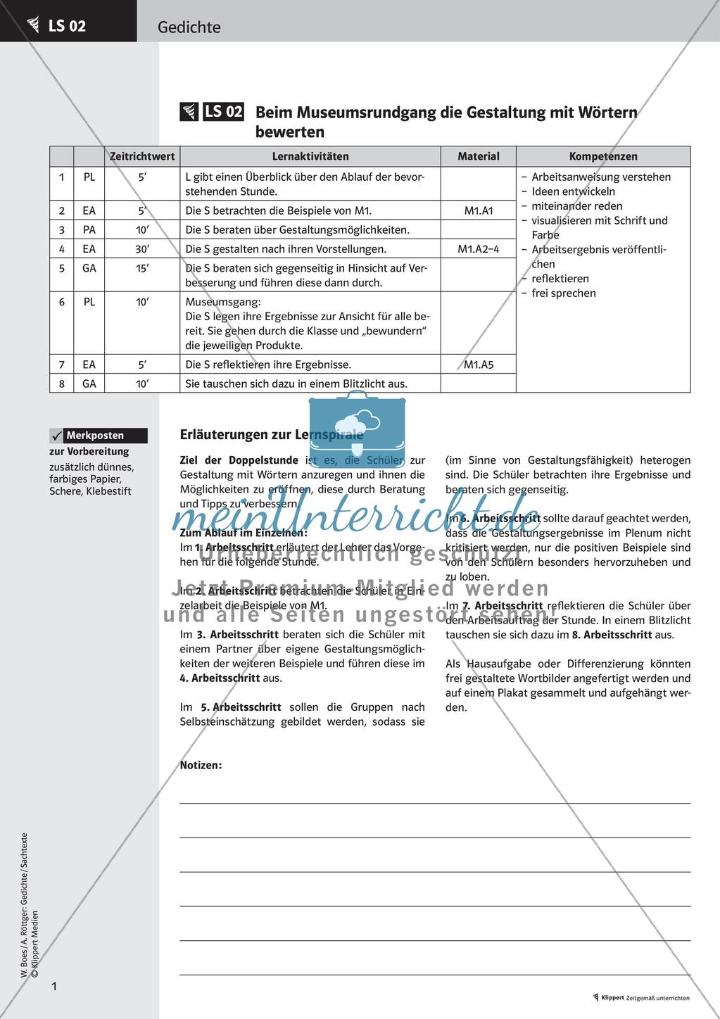 Gedichte lesen, erarbeiten und gestalten freies Reden kreativer Umgang zur Sprache Präsentation Preview 3
