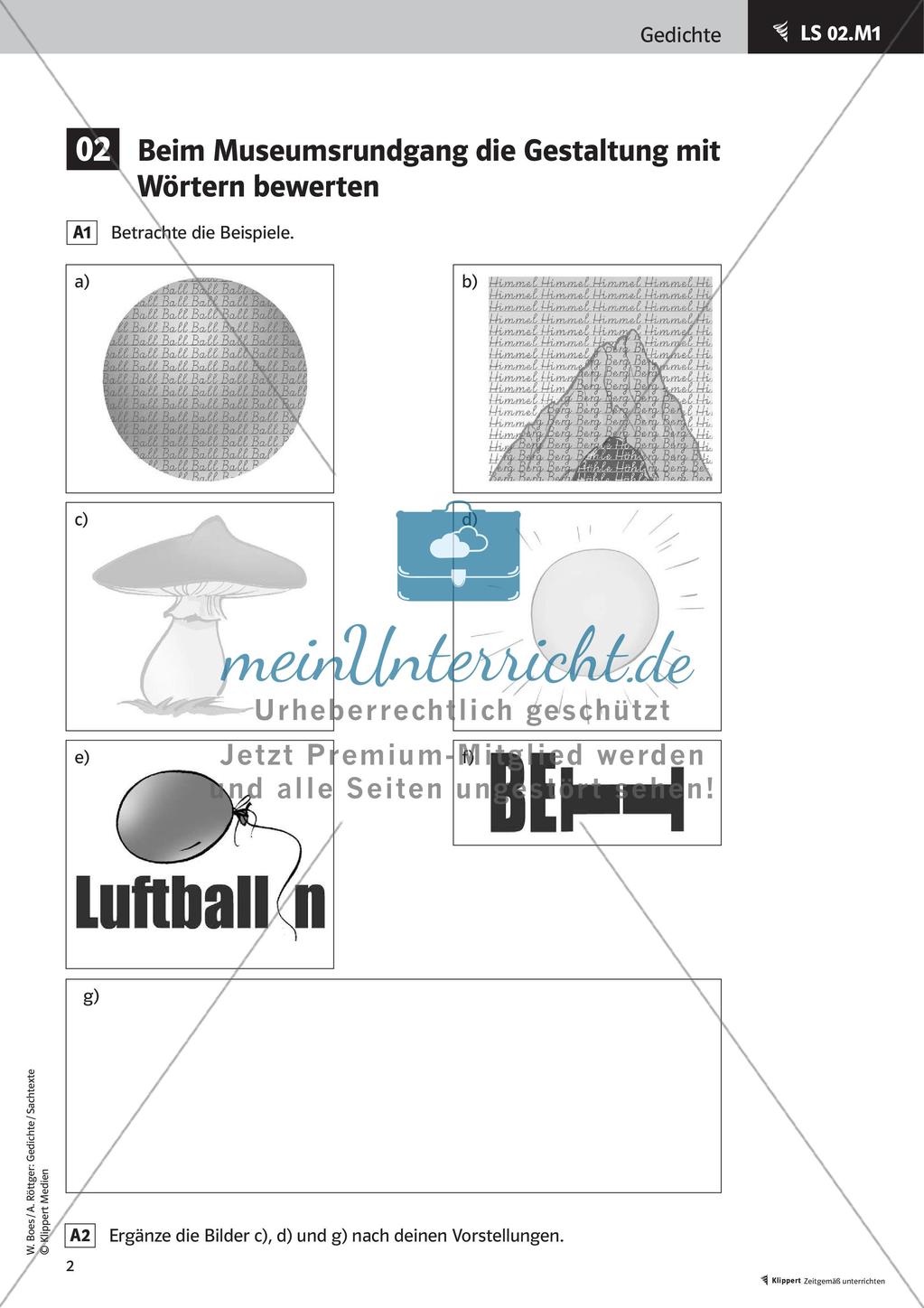 Gedichte lesen, erarbeiten und gestalten freies Reden kreativer Umgang zur Sprache Präsentation Preview 4