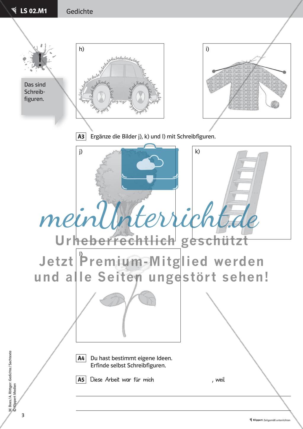 Lesen, Erarbeiten und Gestalten von Gedichten Preview 5