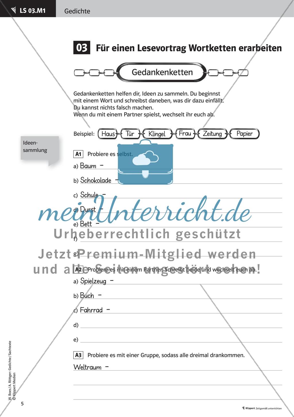 Lesen, Erarbeiten und Gestalten von Gedichten Preview 7