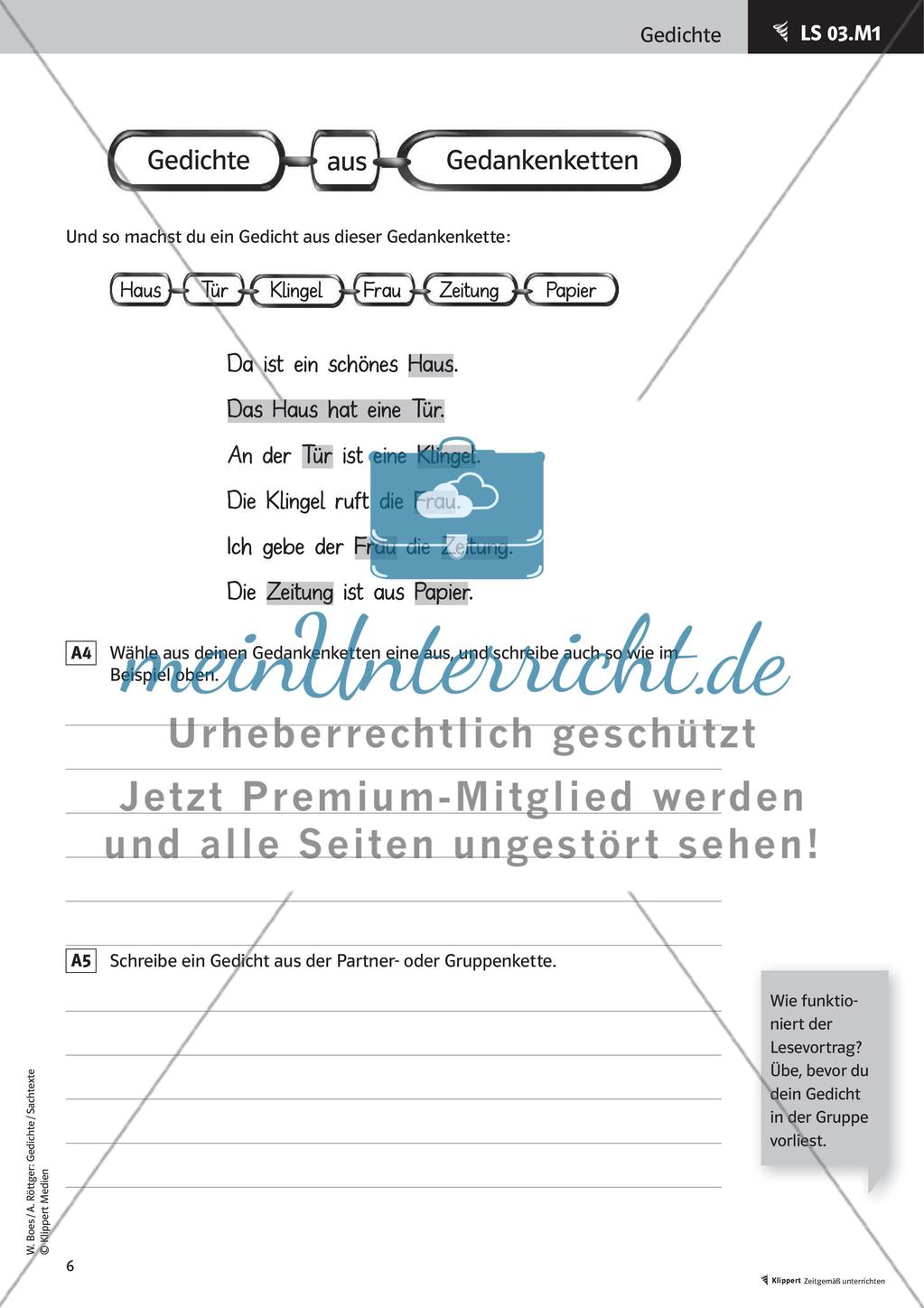 Lesen, Erarbeiten und Gestalten von Gedichten Preview 8