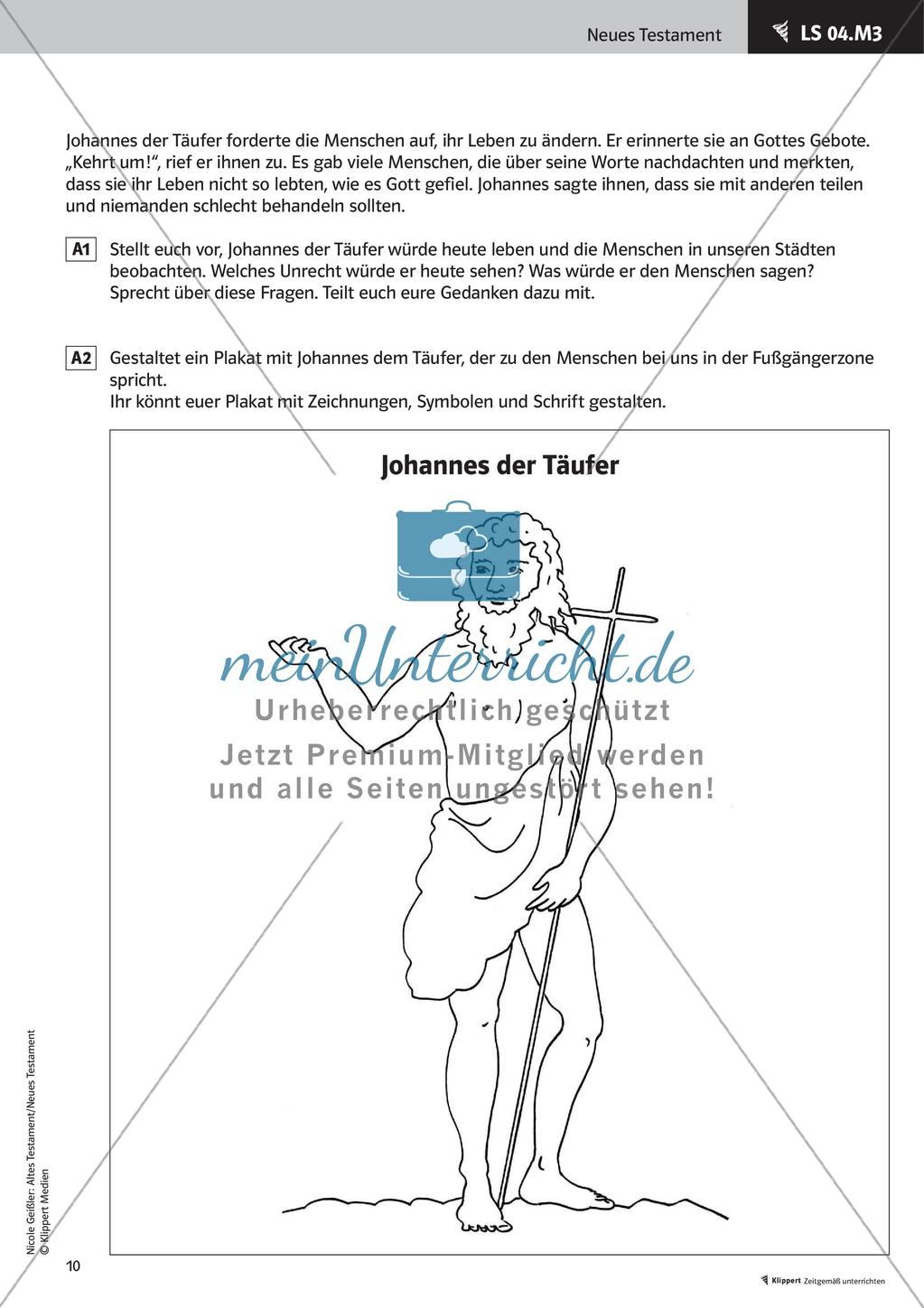 Neues Testament: Jesus im Tempel und Johannes der Täufer Preview 12