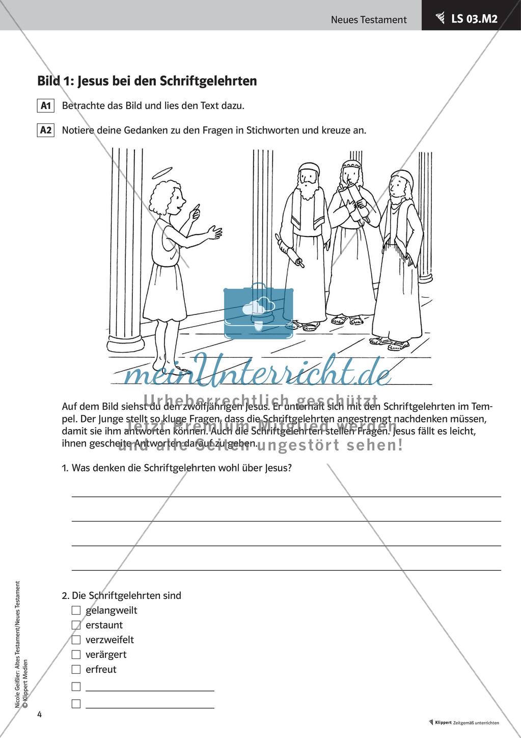 Neues Testament: Jesus im Tempel und Johannes der Täufer Preview 6