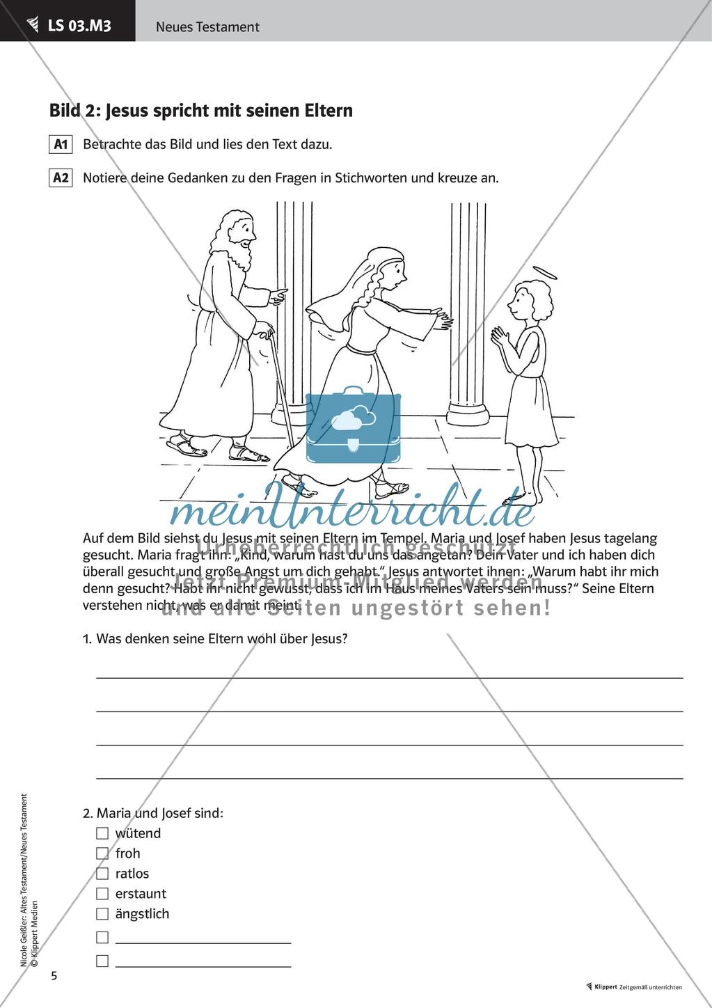 Neues Testament: Jesus im Tempel und Johannes der Täufer Preview 7