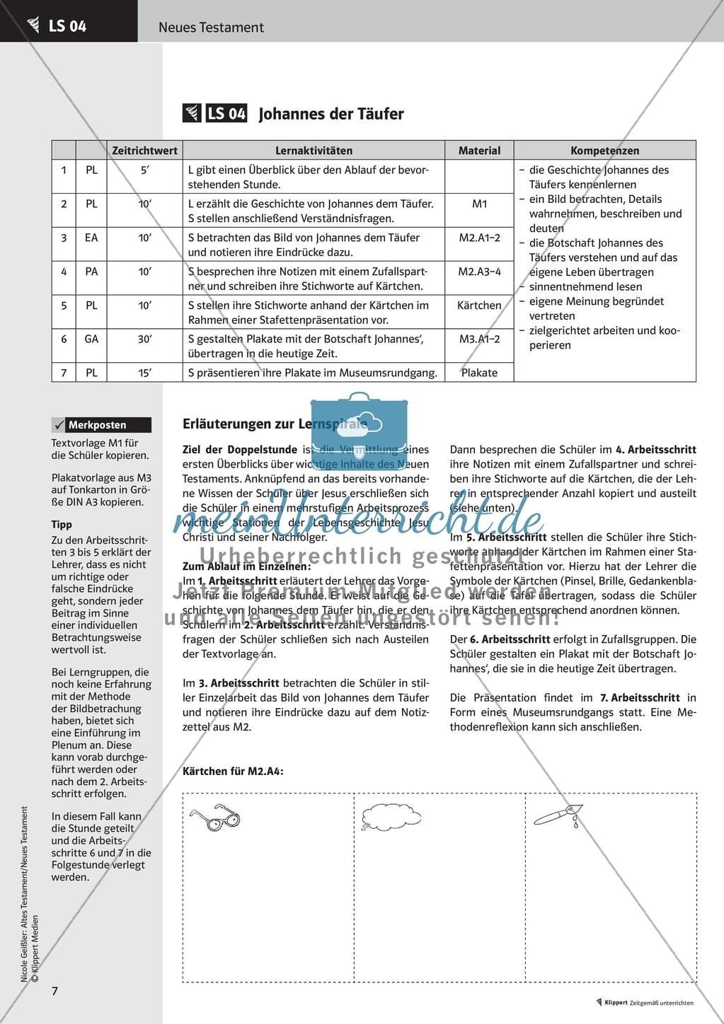 Neues Testament: Jesus im Tempel und Johannes der Täufer Preview 9