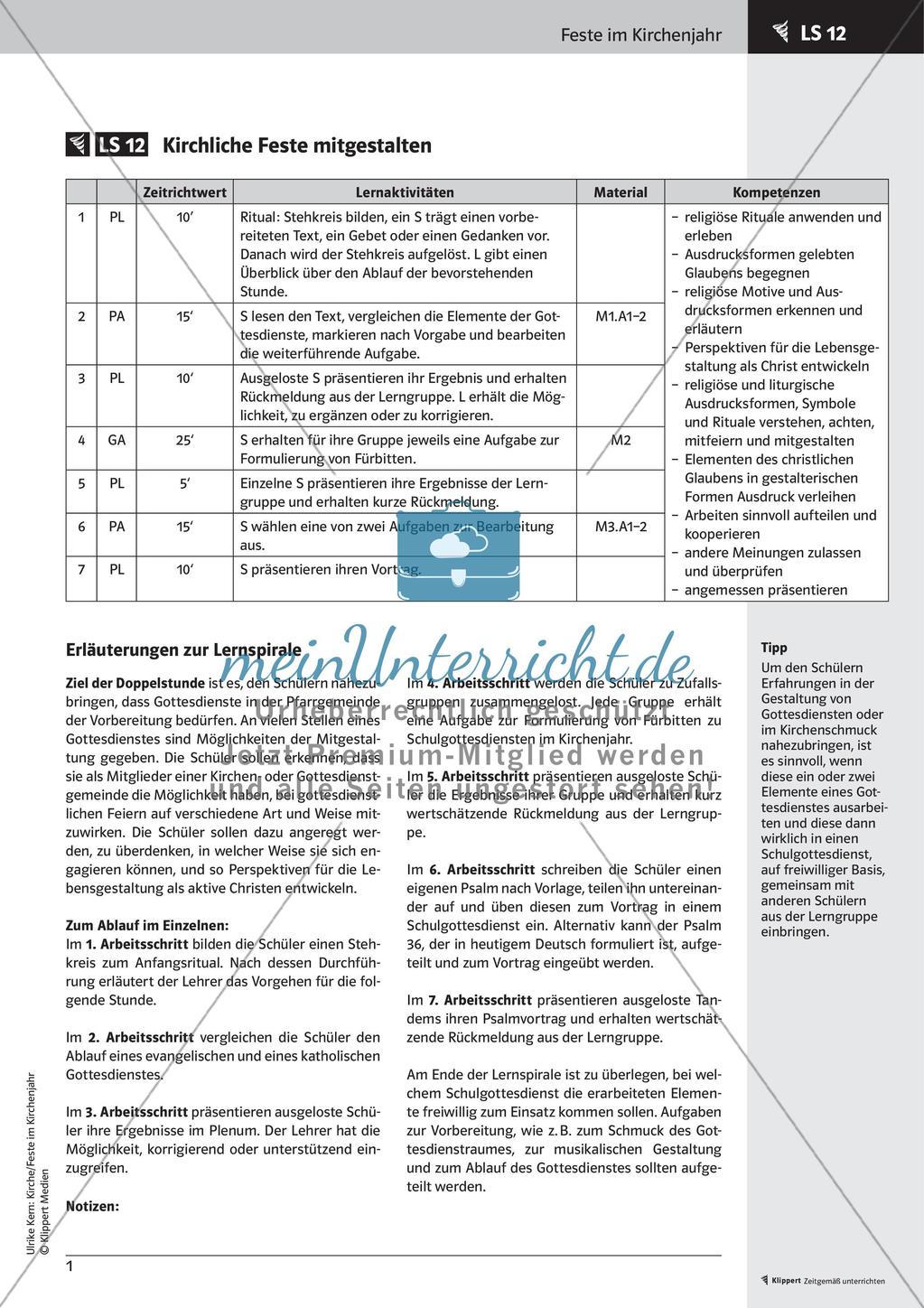 Mitgestaltung kirchlicher Feste im Kirchenjahr Preview 3