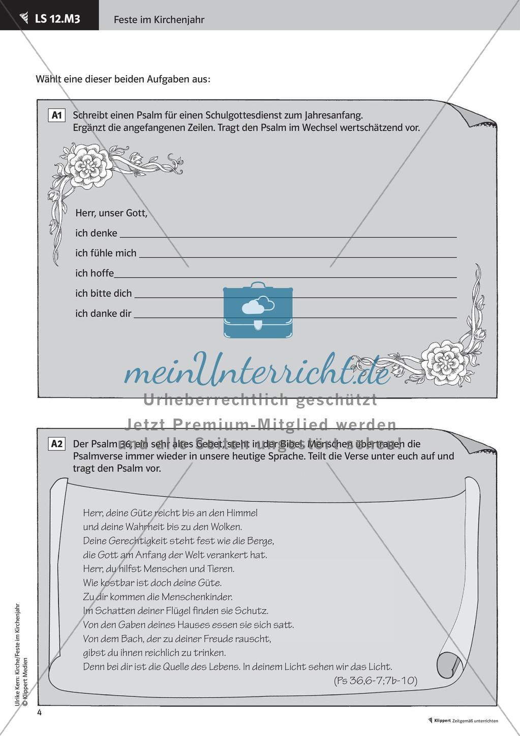 Mitgestaltung kirchlicher Feste im Kirchenjahr Preview 6