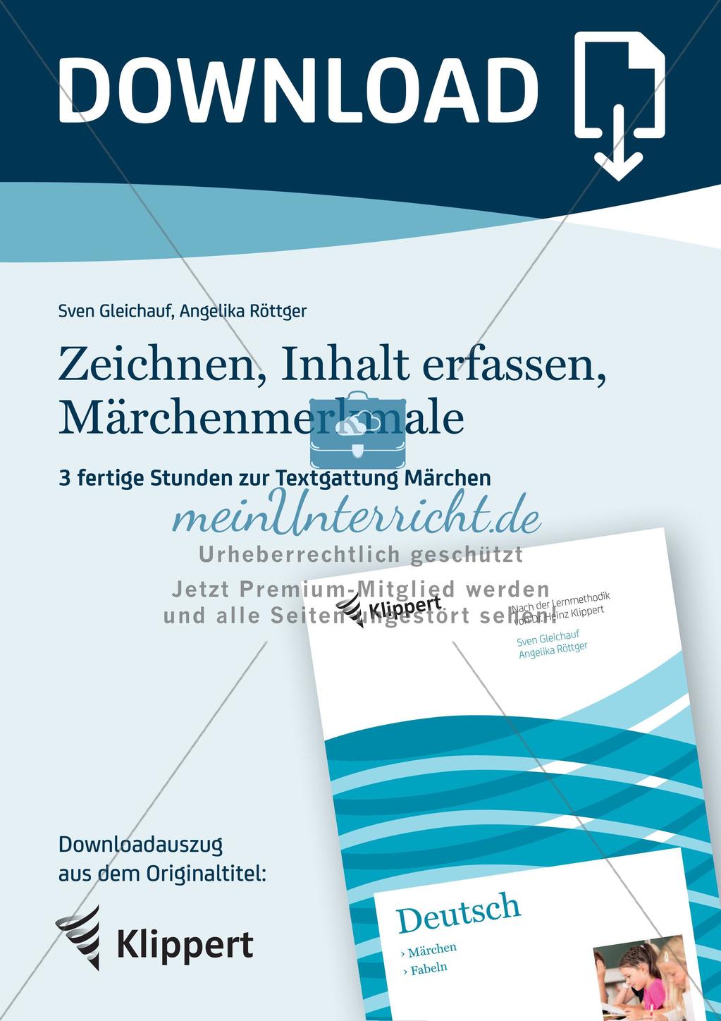 Märchen: Inhalt erfassen und Merkmale analysieren Preview 1