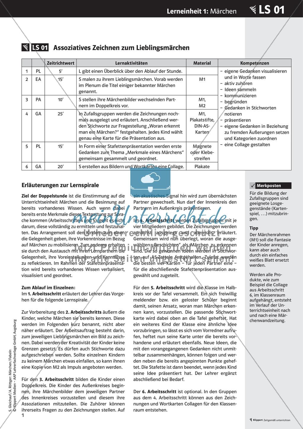 Märchen: Inhalt erfassen und Merkmale analysieren Preview 3