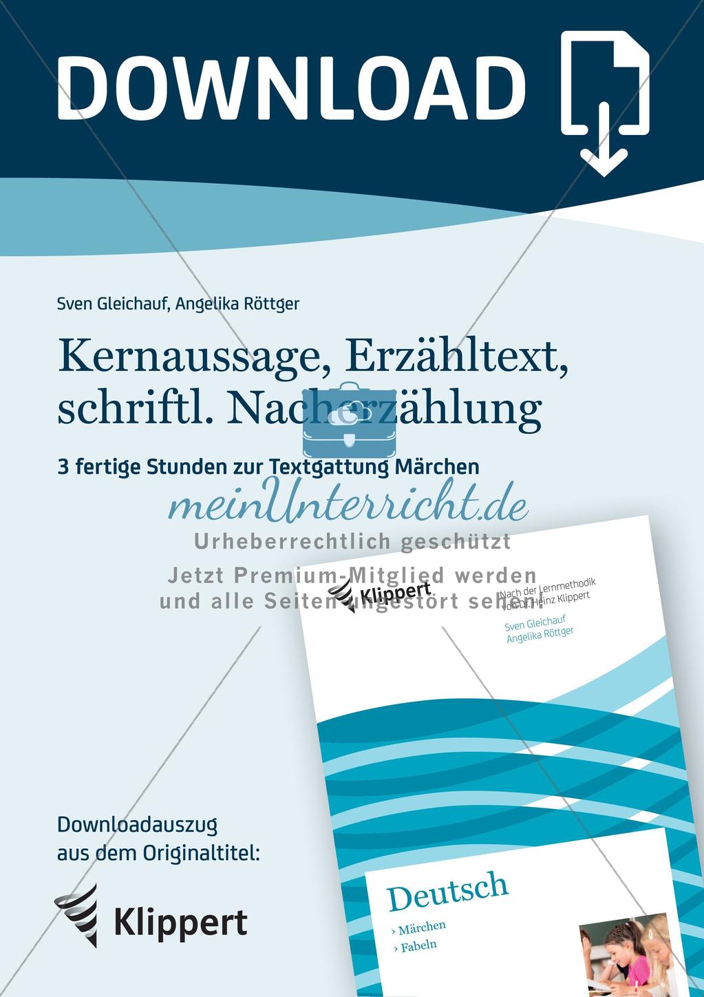 Märchen: Inhaltlich und sprachlich analysieren Preview 1