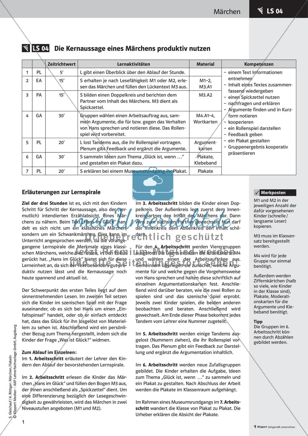 Märchen: Inhaltlich und sprachlich analysieren Preview 3