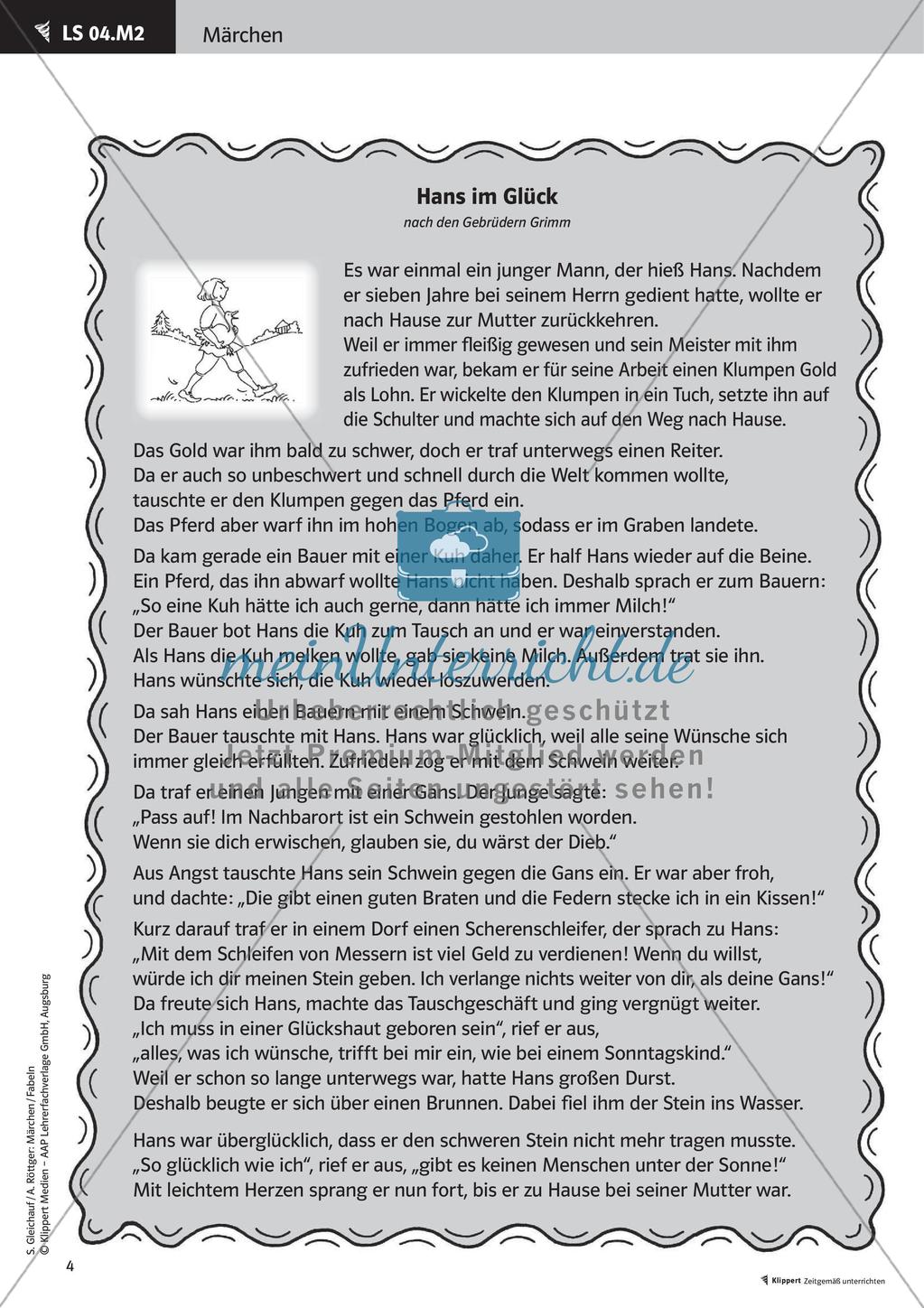 Märchen: Inhaltlich und sprachlich analysieren Preview 6