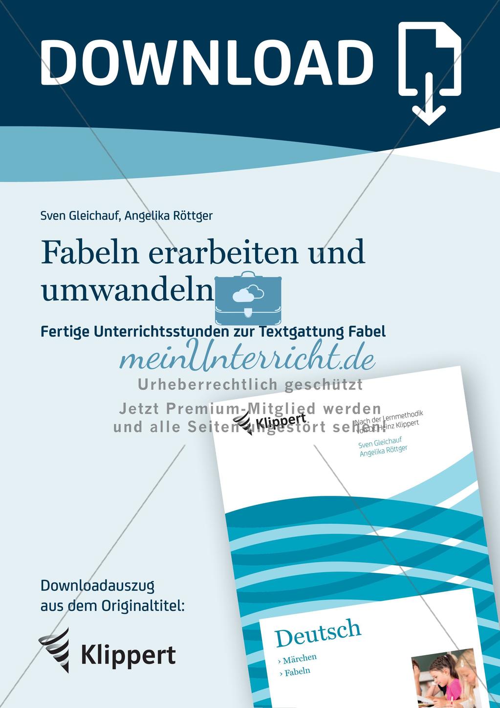 Fabeln erarbeiten und umwandeln Preview 1