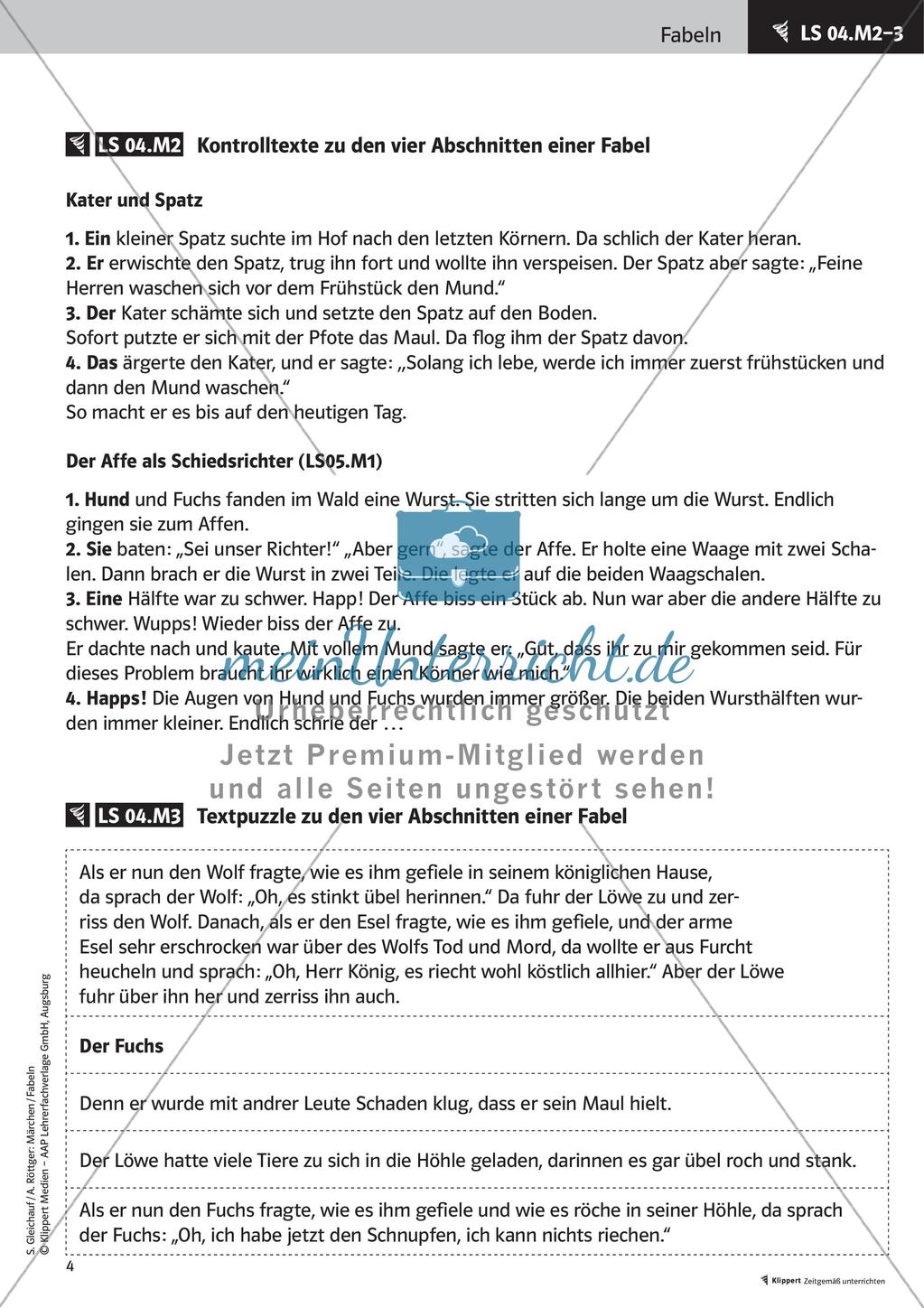 Fabeln erarbeiten und umwandeln Preview 6