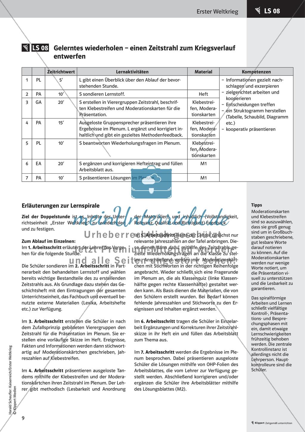 Fertige Unterrichtsstunden zum Ersten Weltkrieg: Anlass, Ursachen, Etappen, Ereignisse Preview 11