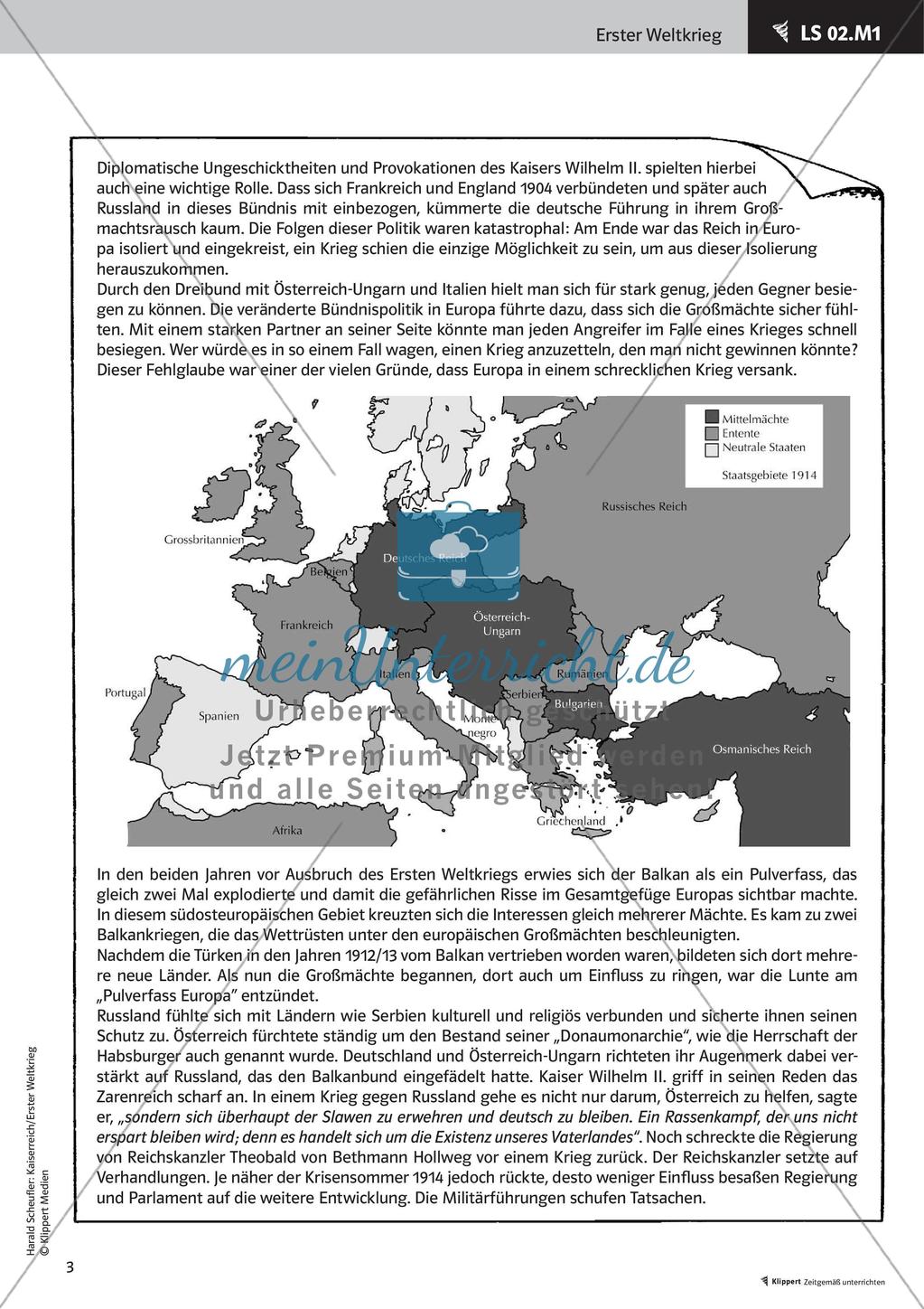 Fertige Unterrichtsstunden zum Ersten Weltkrieg: Anlass, Ursachen, Etappen, Ereignisse Preview 5