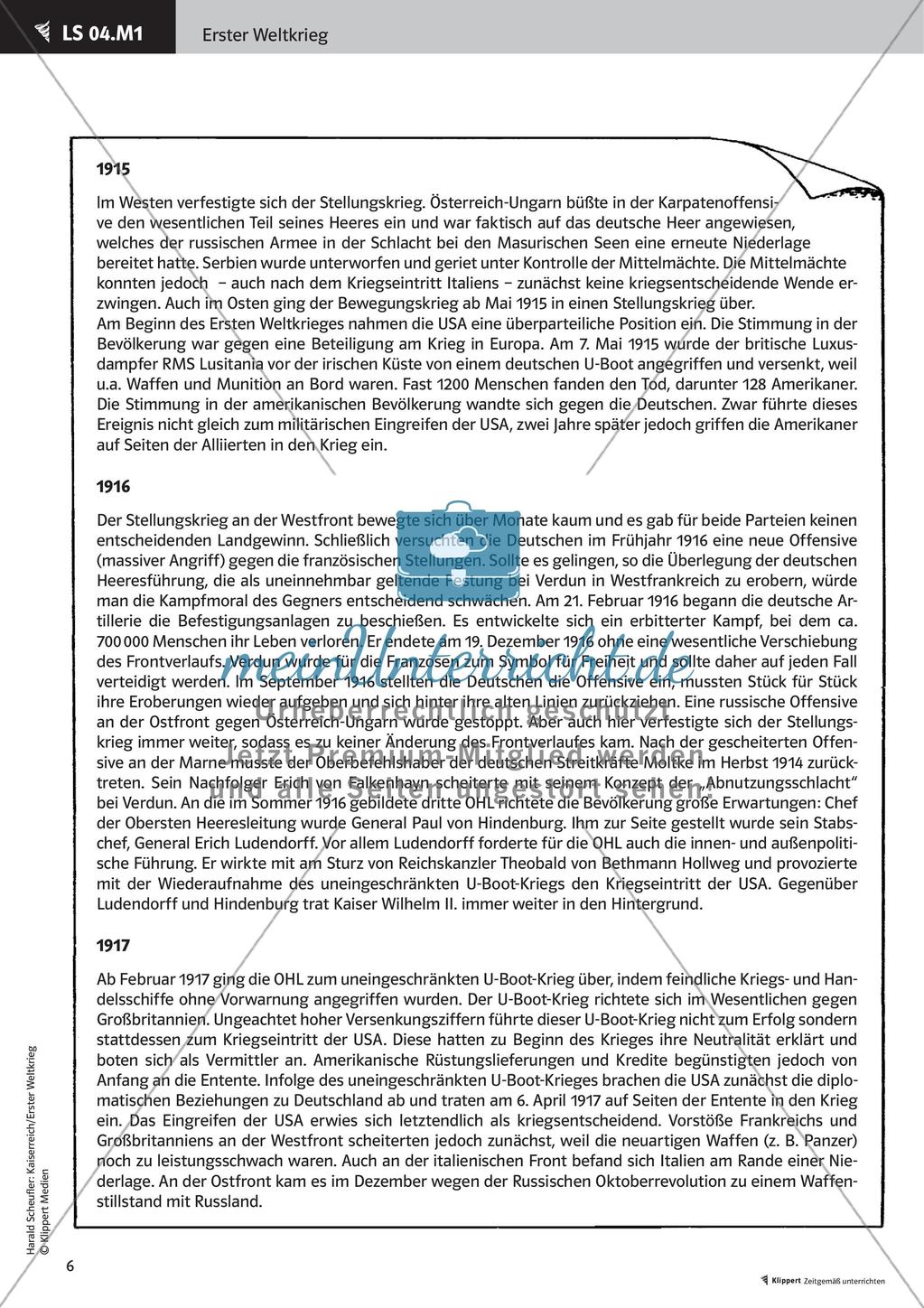 Fertige Unterrichtsstunden zum Ersten Weltkrieg: Anlass, Ursachen, Etappen, Ereignisse Preview 8